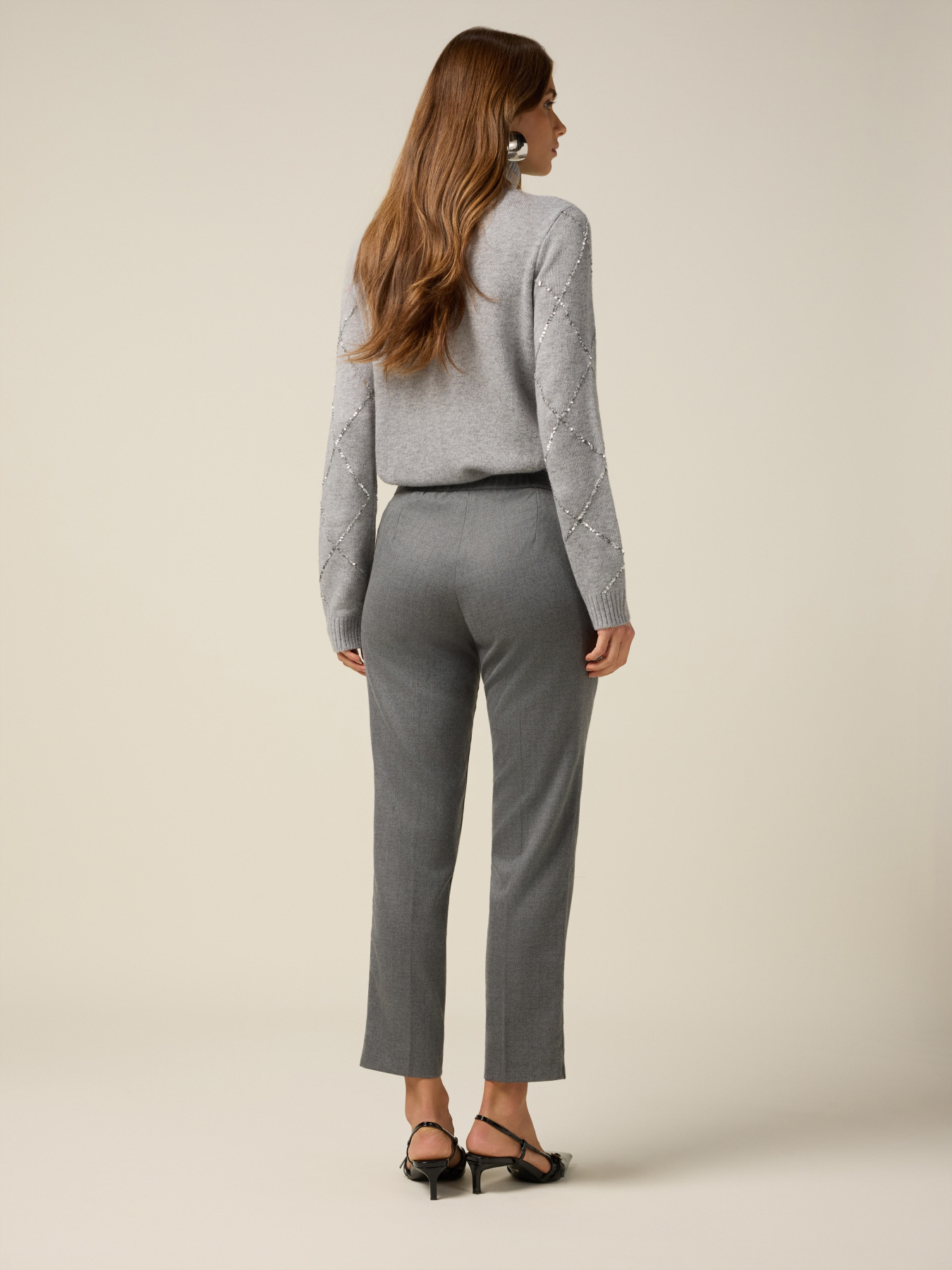 Pantaloni regular in flanella image number 1