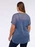 Blusa in creponne con scollo a V image number 1