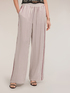 Pantalon palazzo en twill de viscose image number 0