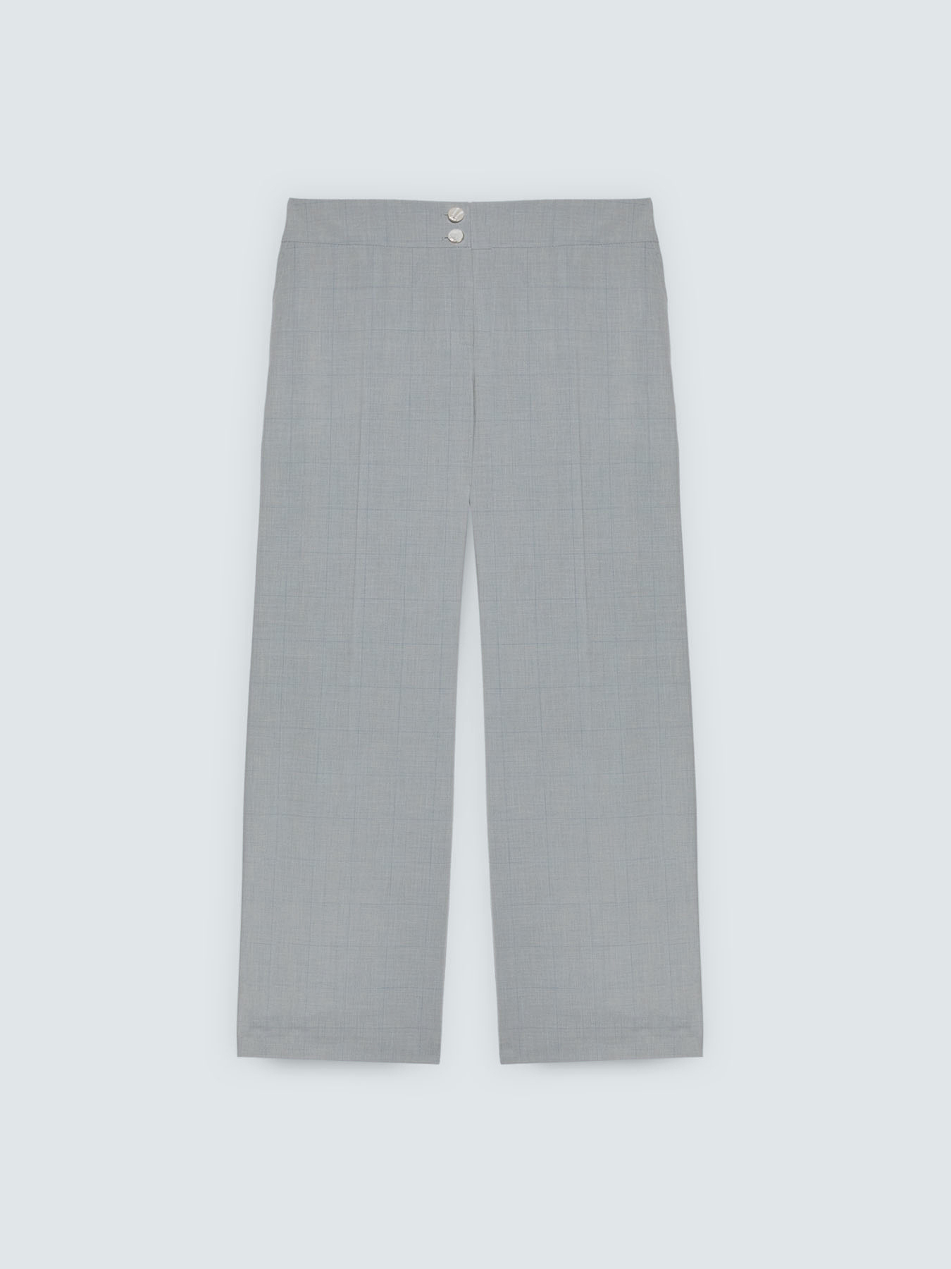 Regular check print trousers image number 4