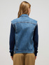 Denim vest with floral appliqué image number 1
