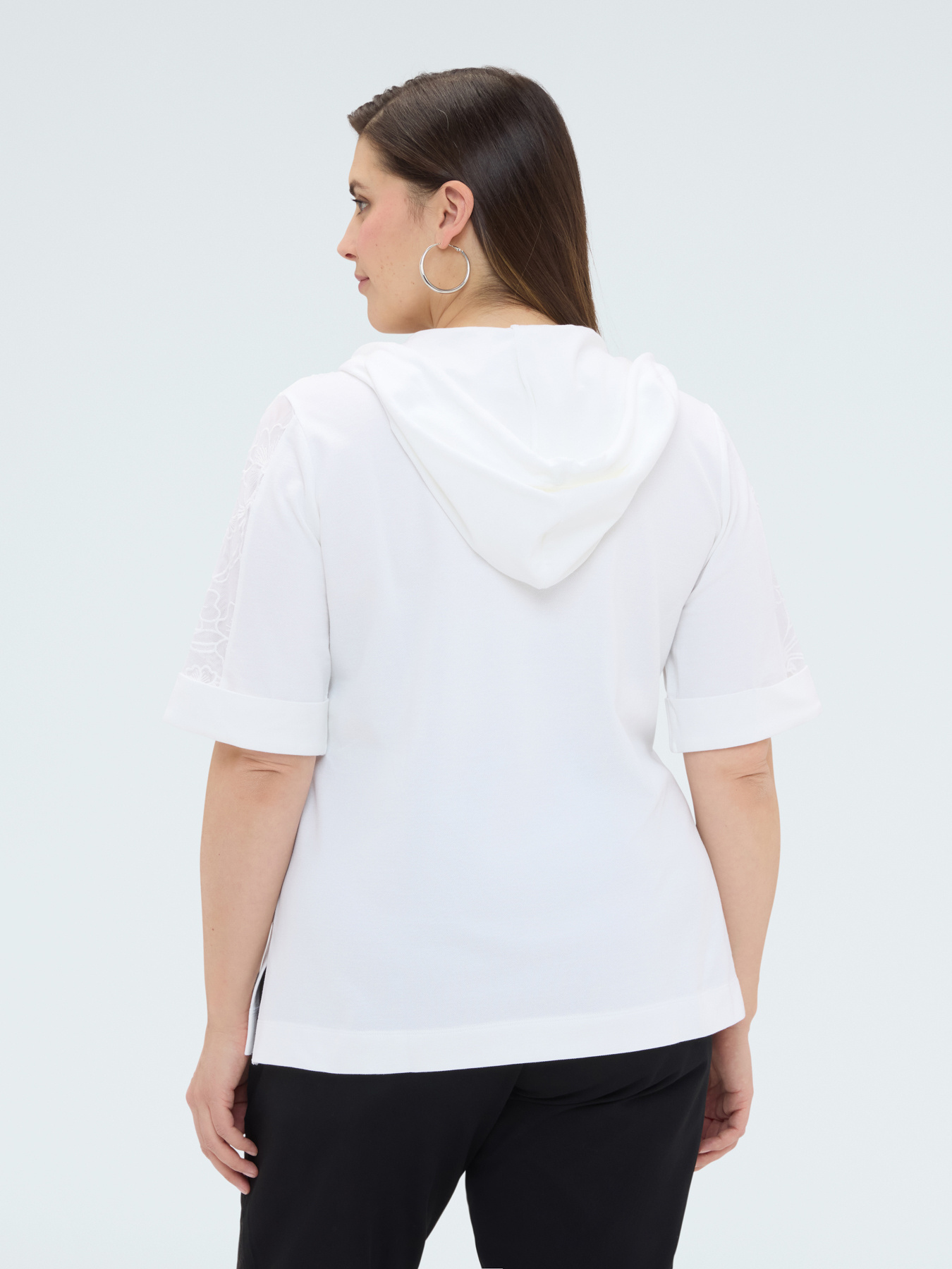 Kurzarm-Kapuzenpullover image number 1