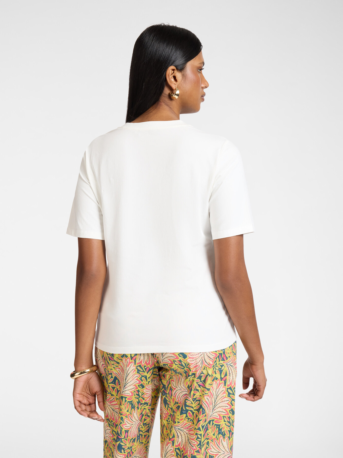 Camiseta de algod&atilde;o com bordado image number 1