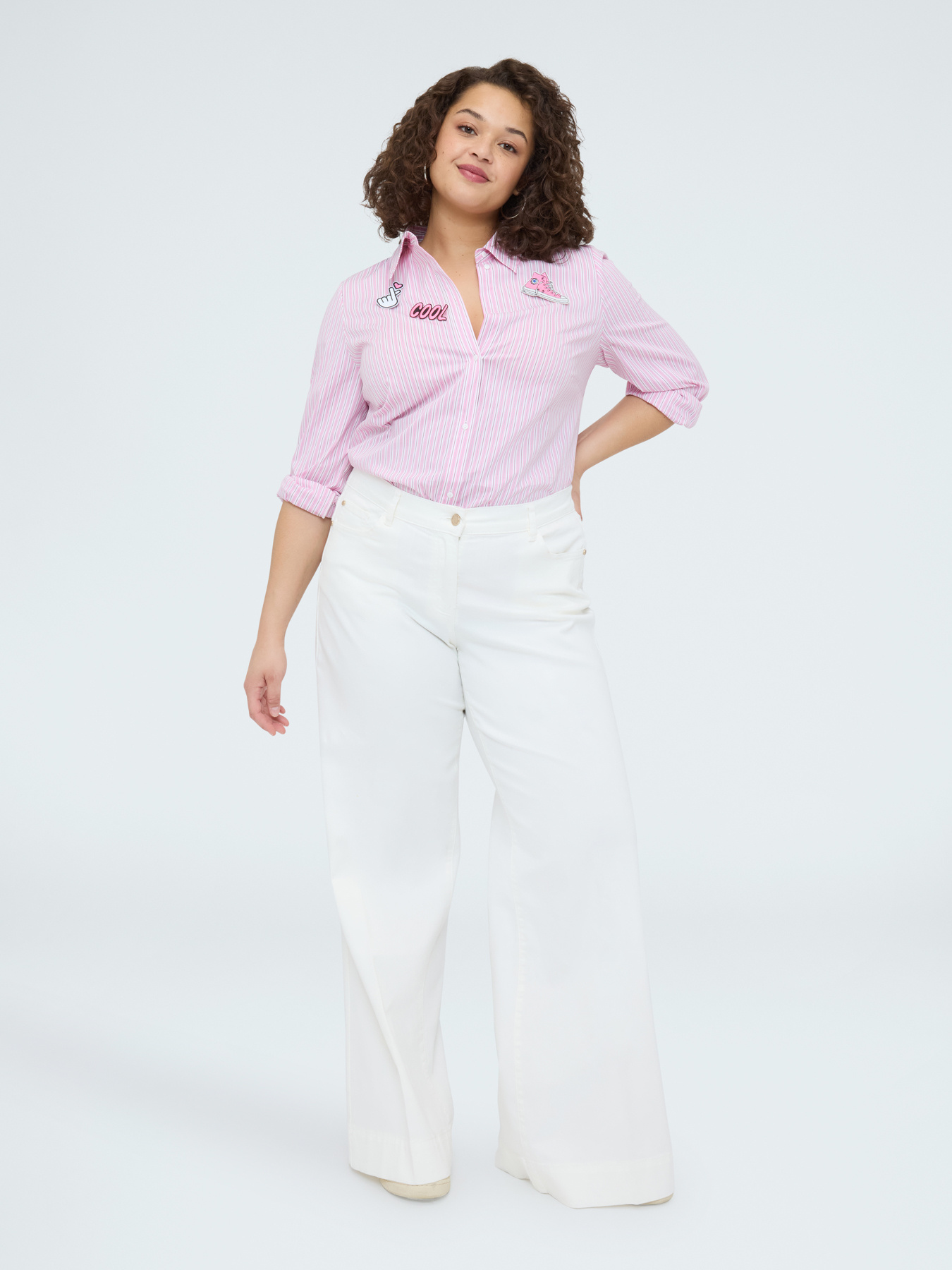 Camicia a righe in cotone image number 2