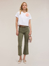 Boxy T-shirt with flower brooch image number 0