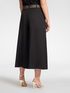 Pantaloni cropped popeline vita alta con cintura image number 1