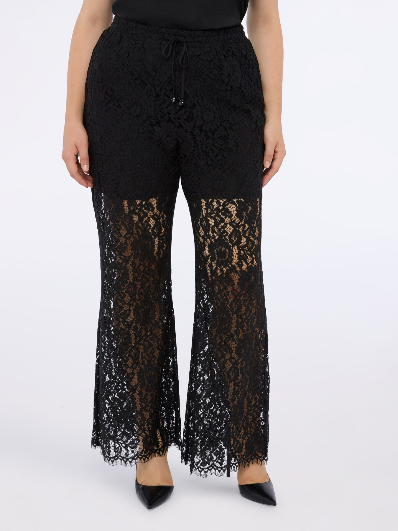 Lace flare pants image number 0