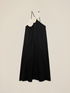 Long satin dress with applied roses image number 4
