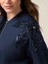 Zip-up sweatshirt with jewel embroidery image number 2