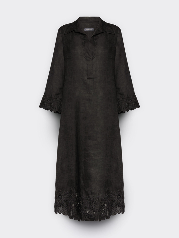Abito in lino con pizzo