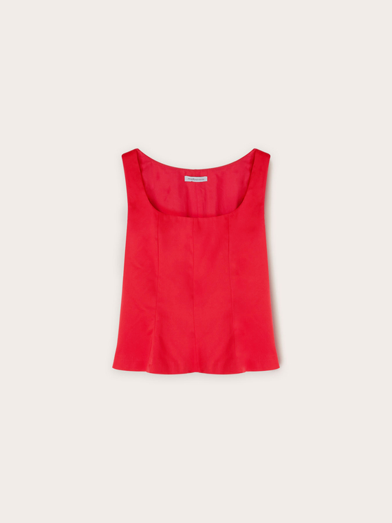 Top péplum en coton