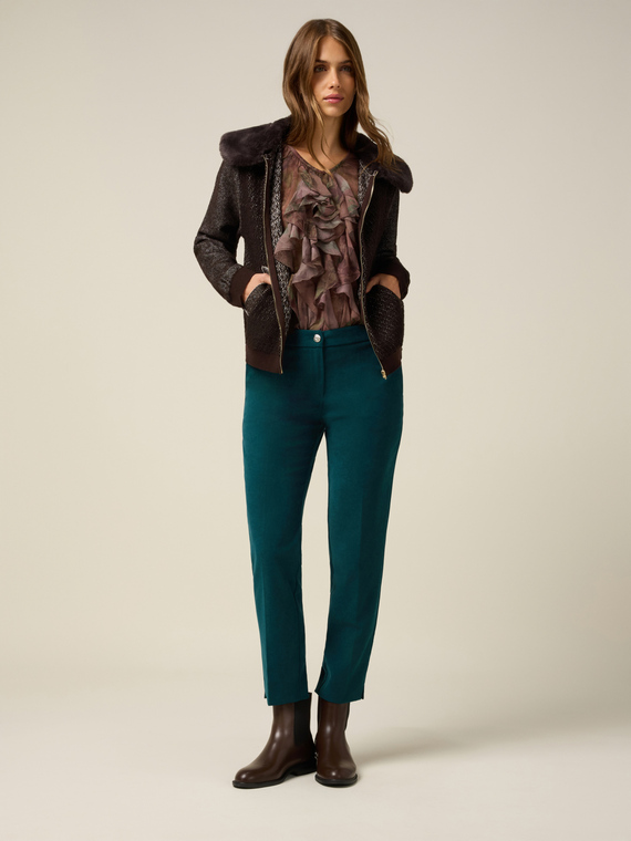 Pantaloni regular in fustagno