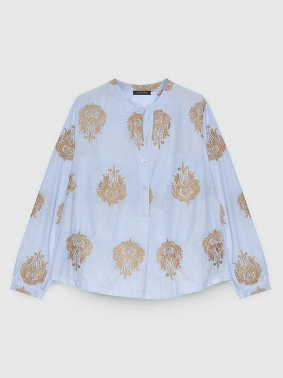 Bluse mit Ethno-Stickereien